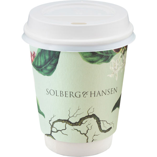 8oz Recyclable Paper Cup Paper Cups Black and White London