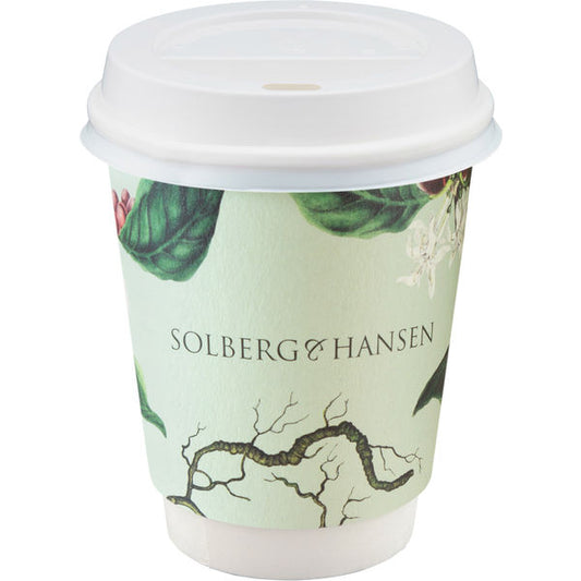 8oz Recyclable Paper Cup Paper Cups Black and White London