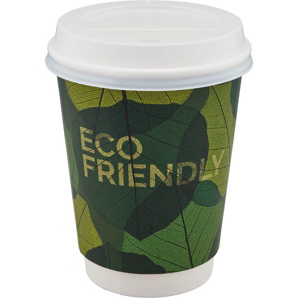 12oz Recyclable Paper Cup Paper Cups Black and White London