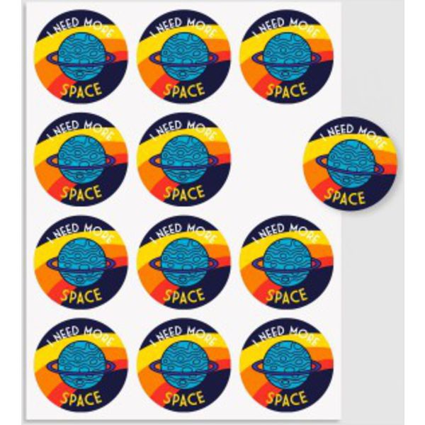 Printed 51mm Stickers Supplied On A4 Sheets Black and White London