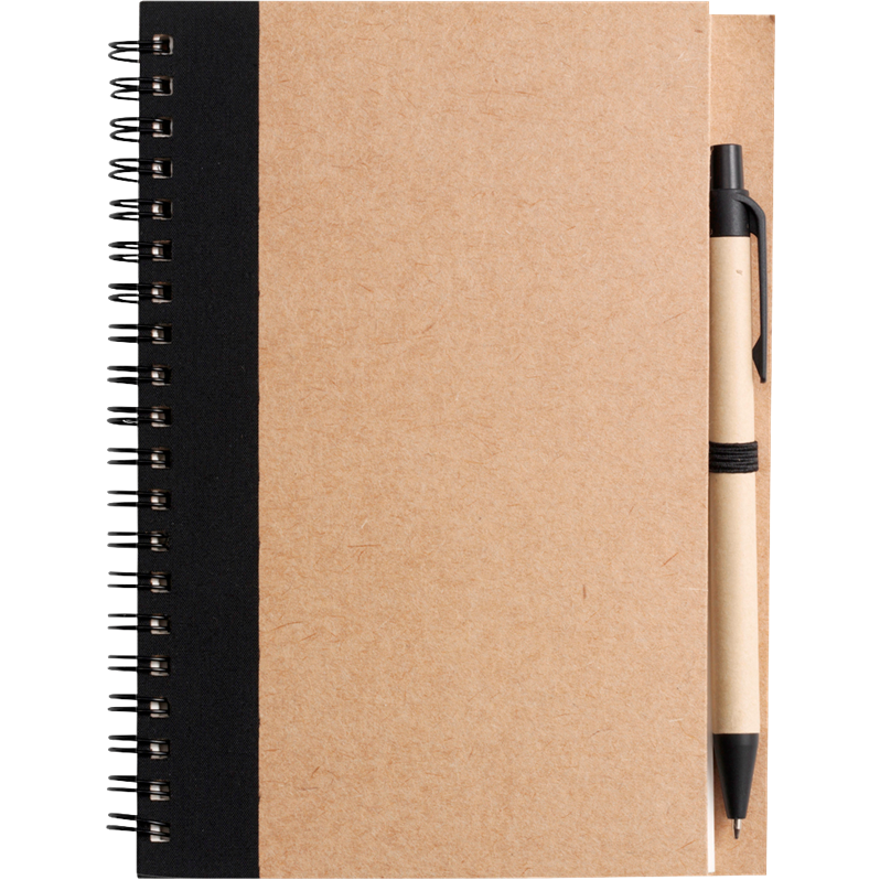 Notebook with ballpen Black and White London