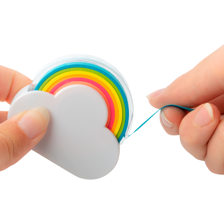 Rainbow memo tape dispenser Black and White London