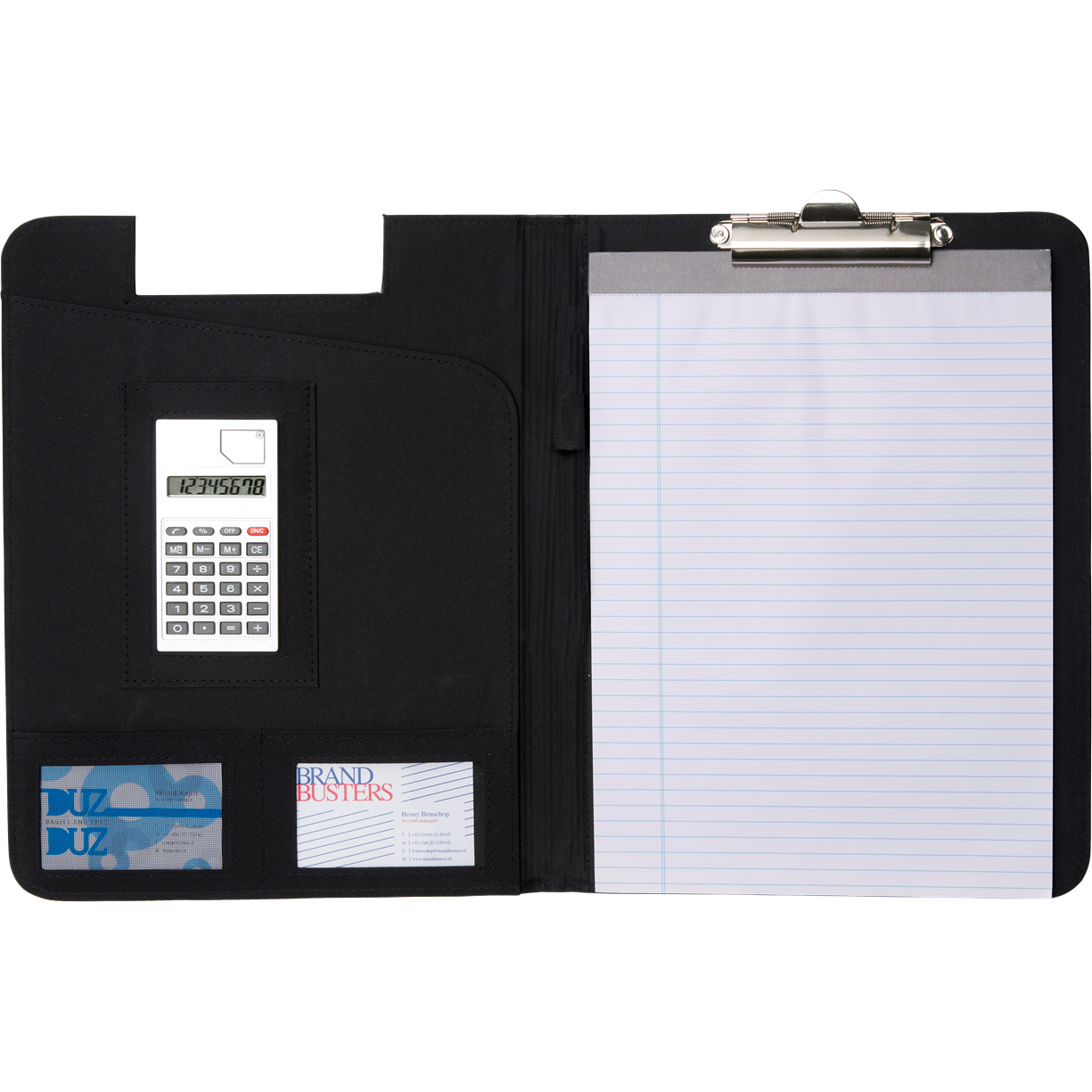 Bonded leather folder Conference Folders Black and White London