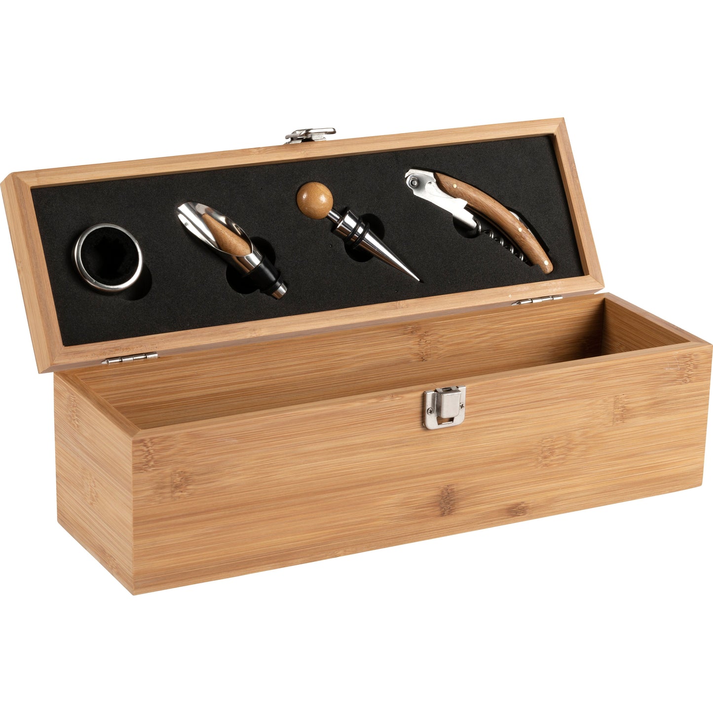 Bamboo Wine Giftset (4pc) Black and White London