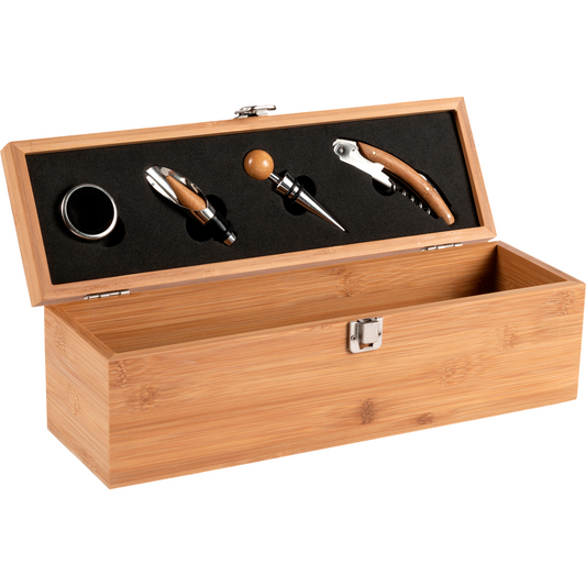 Bamboo Wine Gift Set Gift Sets Black and White London