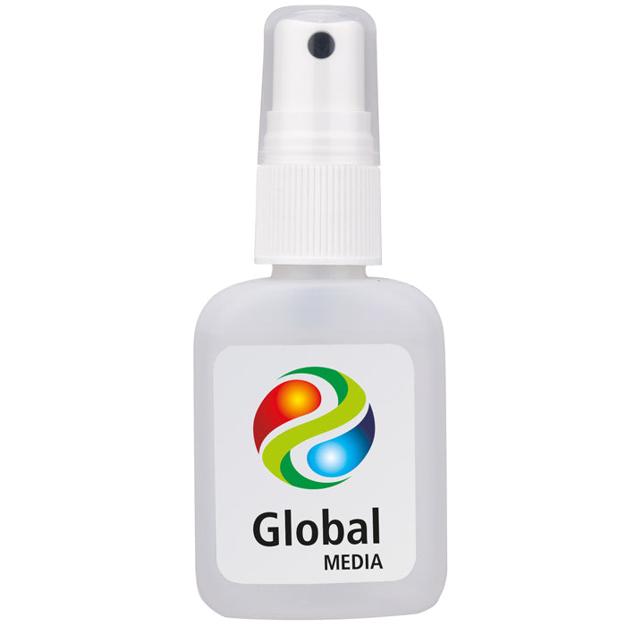 Hand Sanitiser 30ml Oval Atomiser Black and White London