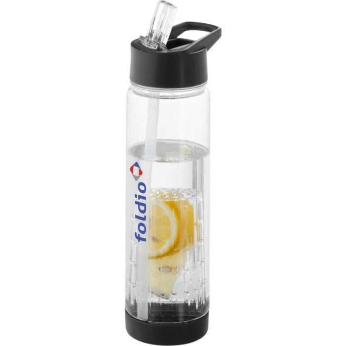 Tutti-frutti 740 ml Tritan™ Infuser Sport Bottle Black and White London