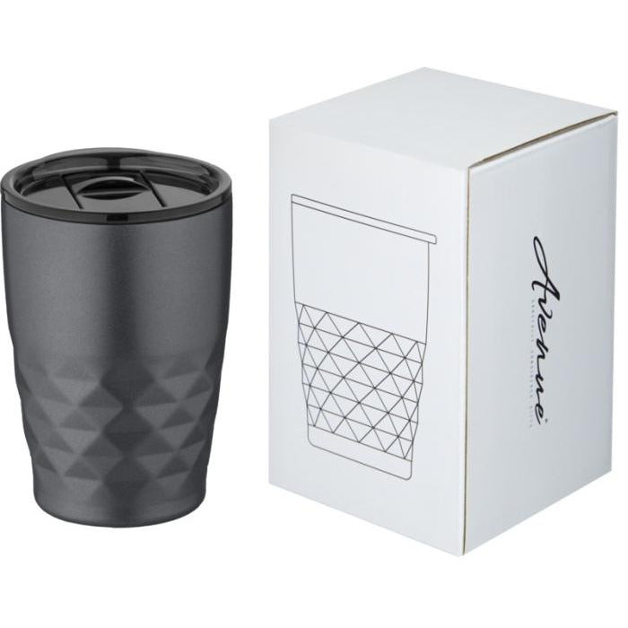Geo 350 ml Copper Vacuum Insulated Tumbler Travel Mugs Black and White London