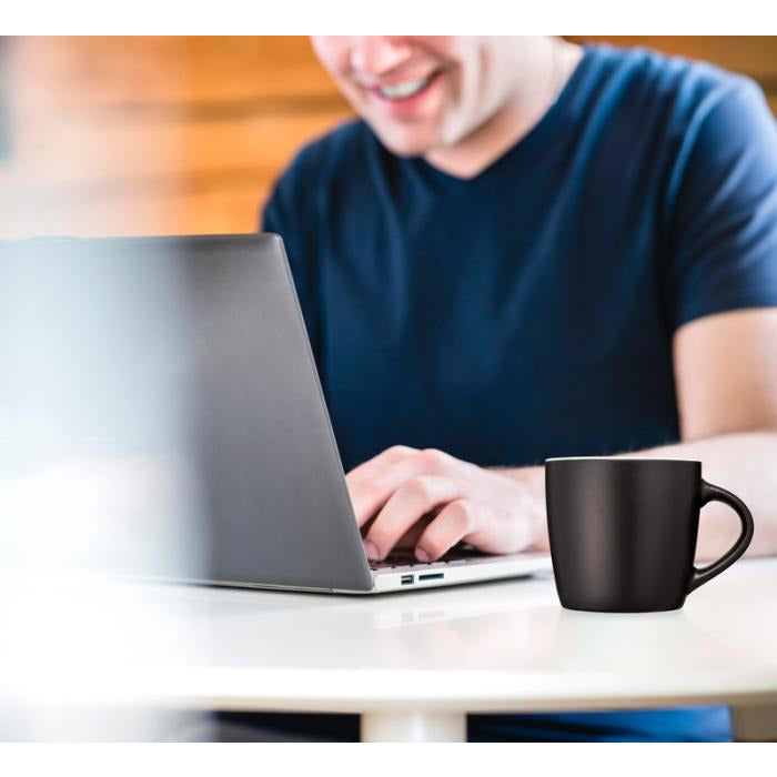 Riviera 340 ml Ceramic Mug Black and White London