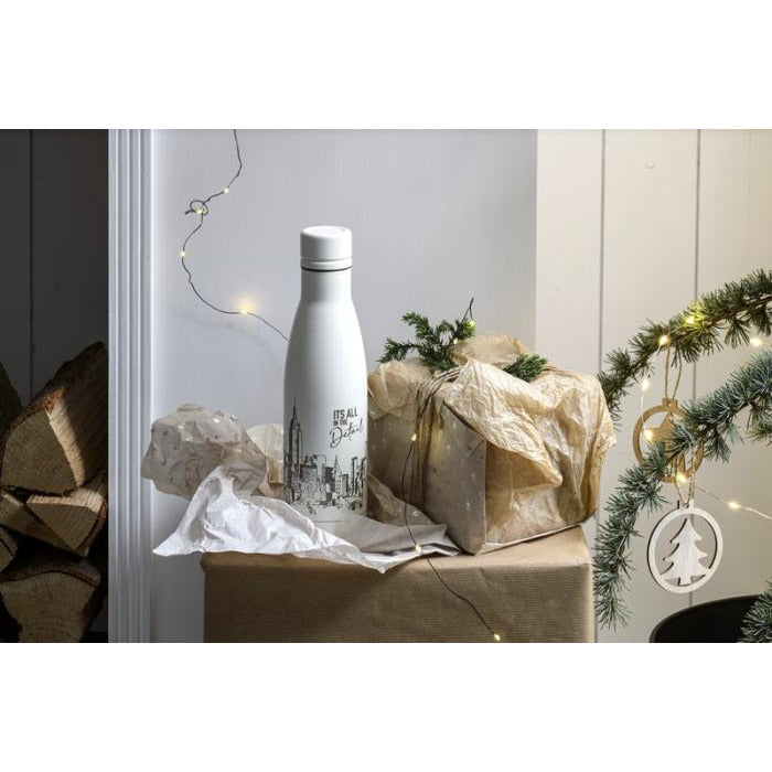 Vasa 500 ml Copper Vacuum Insulated Water Bottle Black and White London