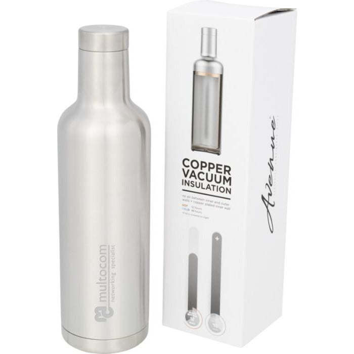 Pinto 750 ml Copper Vacuum Insulated Bottle  Black and White London