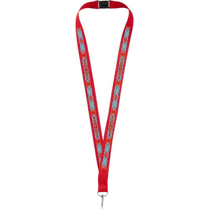 Lago Lanyard with Break-Away Closure  Black and White London