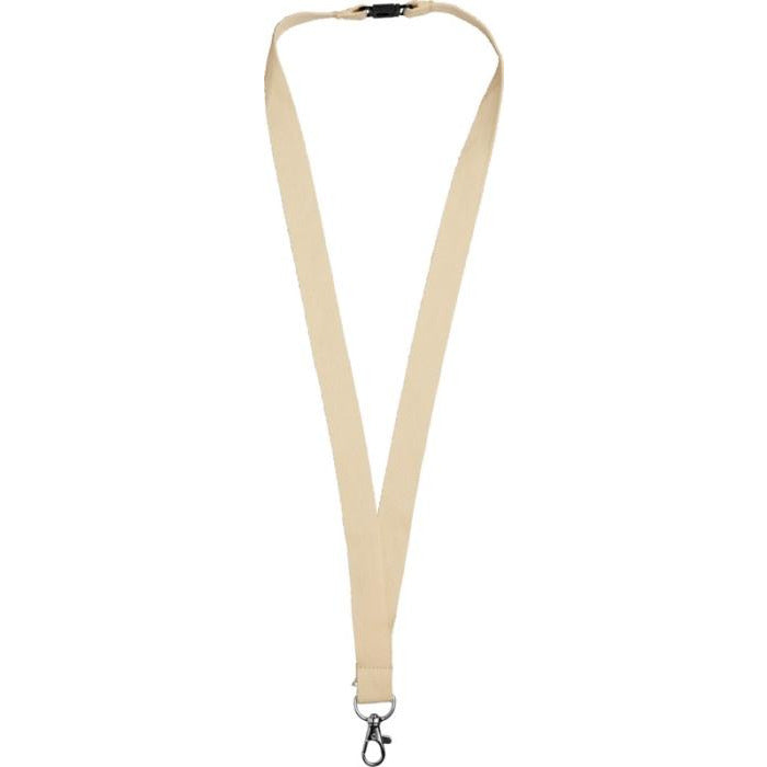 Dylan Cotton Lanyard with Safety Clip Black and White London