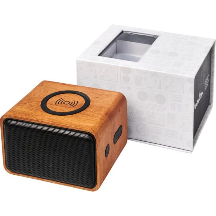 Wooden Speaker with Wireless Charging Pad Speakers Black and White London
