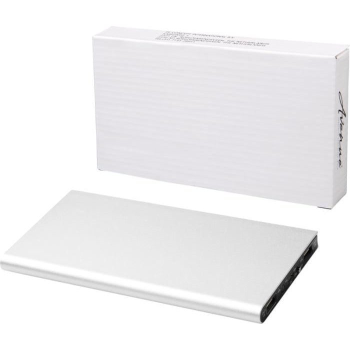 Plate 8000 mAh Aluminium Power Bank Black and White London