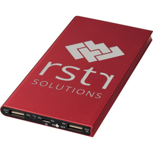 Plate 8000 mAh Aluminium Power Bank  Black and White London