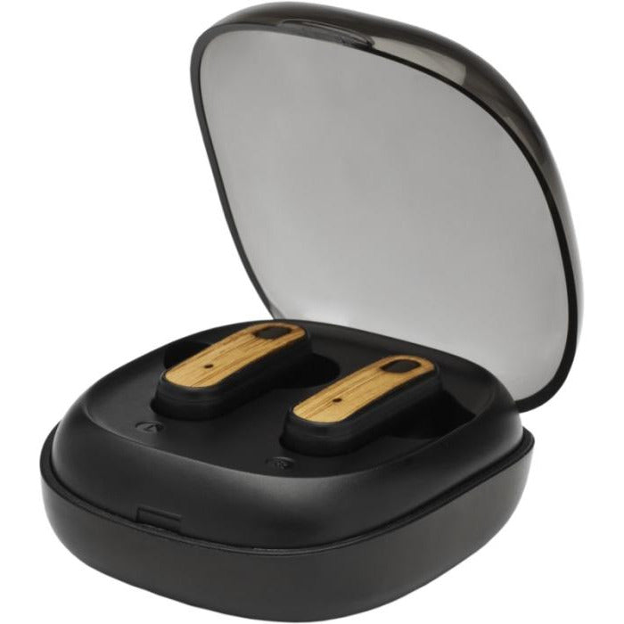 Nitida Wireless Bamboo Earbuds Black and White London
