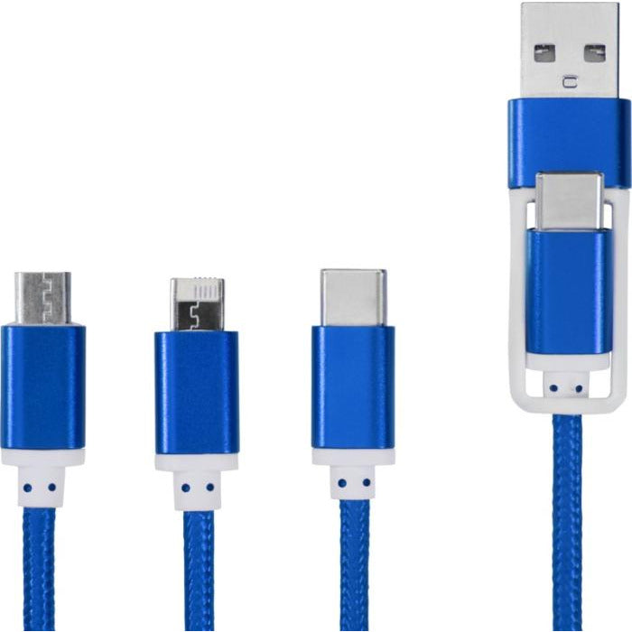 Versatile 5-in-1 Charging Cable  Royal Blue  