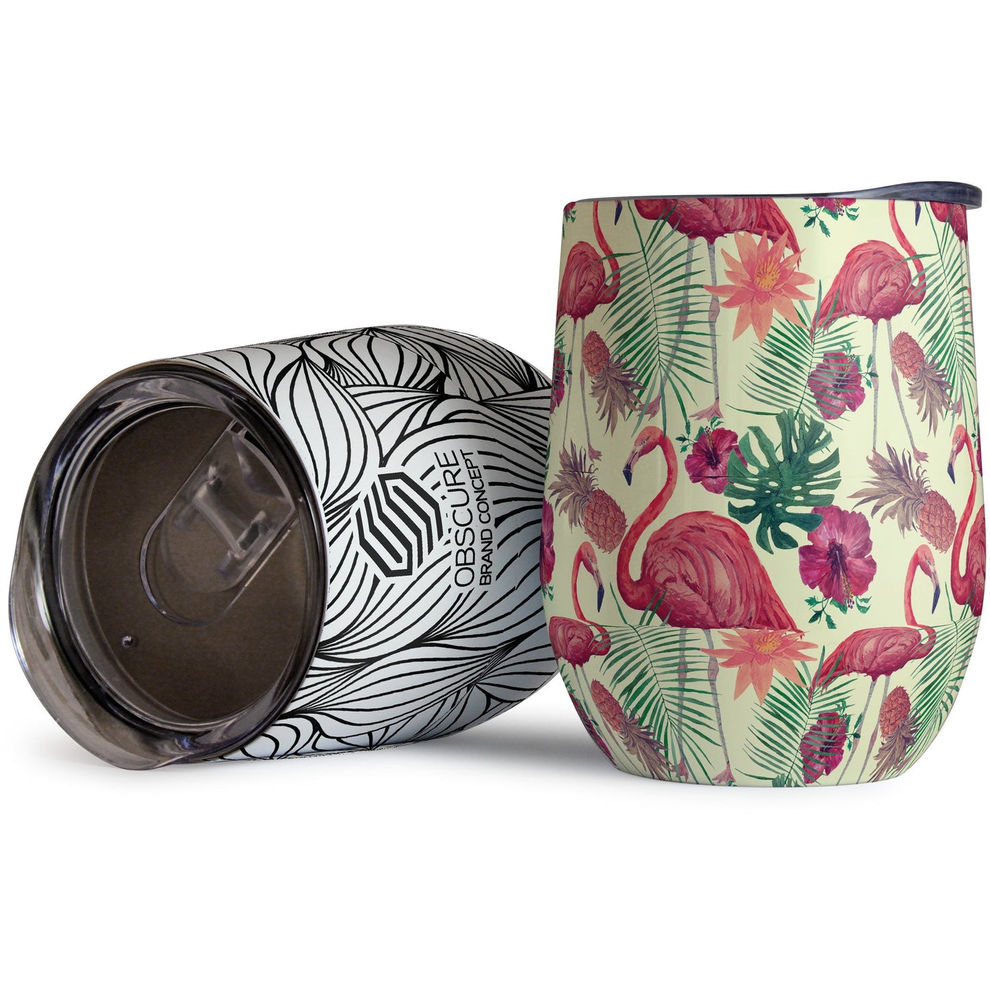 ColourFusion Full Colour 100% Coverage Tulip Tumbler Black and White London