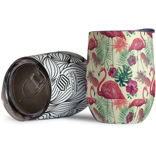 ColourFusion Full Colour 100% Coverage Tulip Tumbler  Black and White London