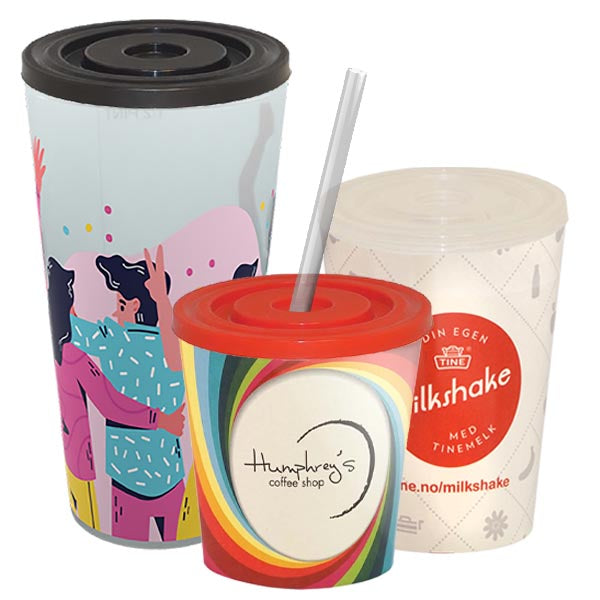Straw Lid - For Festival Cups Festival & Stadium Cups Black and White London