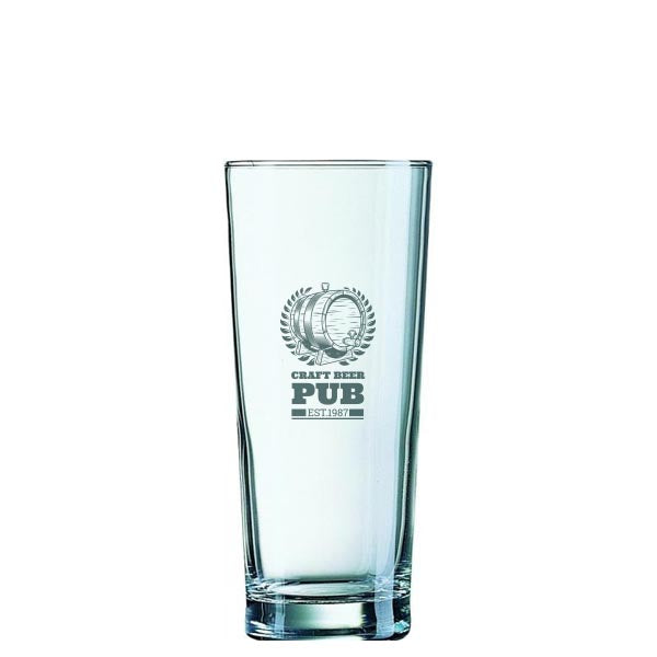 Premier Hiball CE Half Pint Beer Glass (290ml/10oz) Beer Glasses Black and White London