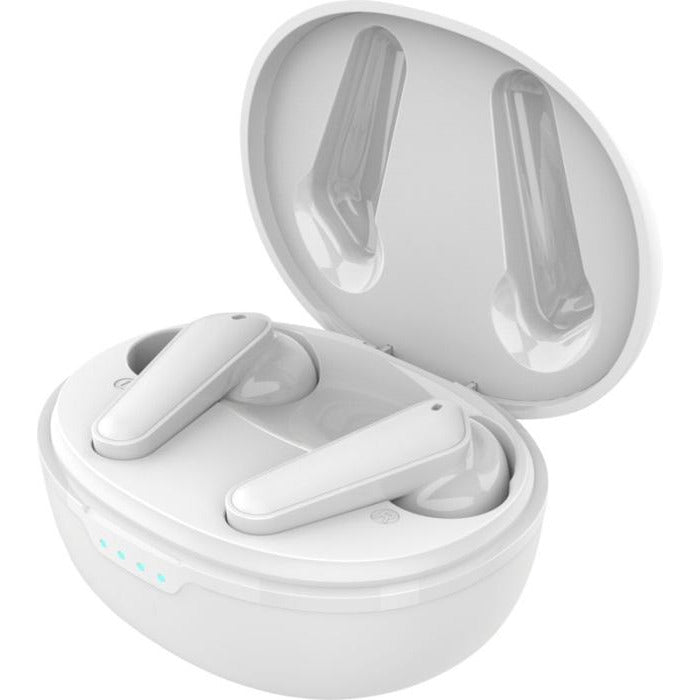 Prixton Noise-Cancelling and Wireless Charging Earbuds Black and White London