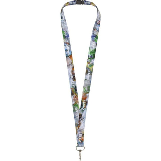 Addie Recycled PET Lanyard - Double Side Sublimation Lanyards Black and White London