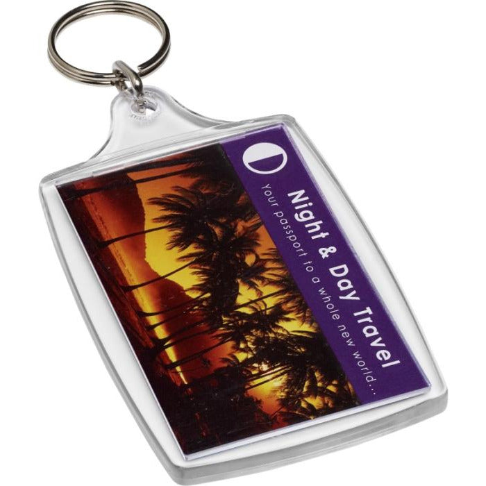 L4 Large Insert Keyring Keyrings Black and White London