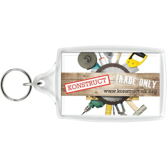 L4 Large Insert Keyring Keyrings Black and White London