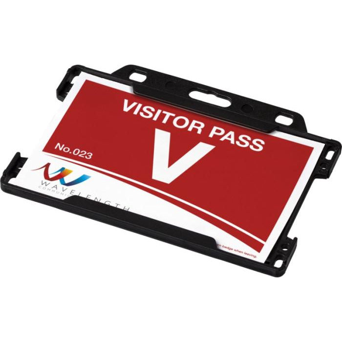 Landscape Plastic ID Card Holder  Black and White London