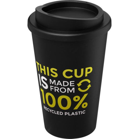 Americano® Recycled 350 ml Insulated Tumbler Travel Mugs Black and White London
