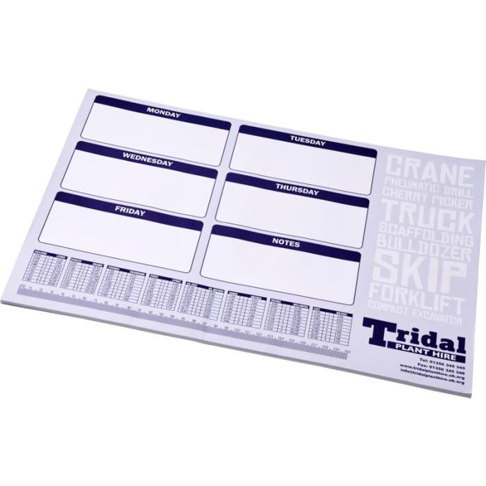 A3 Printed Desk Pad Notepads & Sticky Notes Black and White London