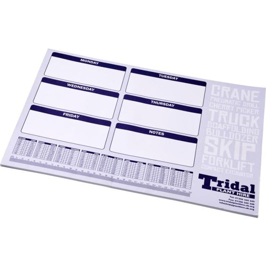A3 Printed Desk Pad Notepads & Sticky Notes Black and White London