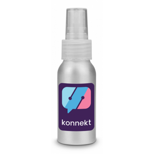 Hand Sanitiser Aluminium Bottle in 50ml  Black and White London