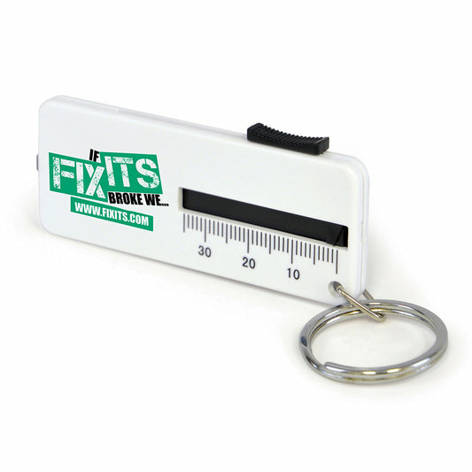 Venus Tyre Gauge Keyring Keyrings Black and White London