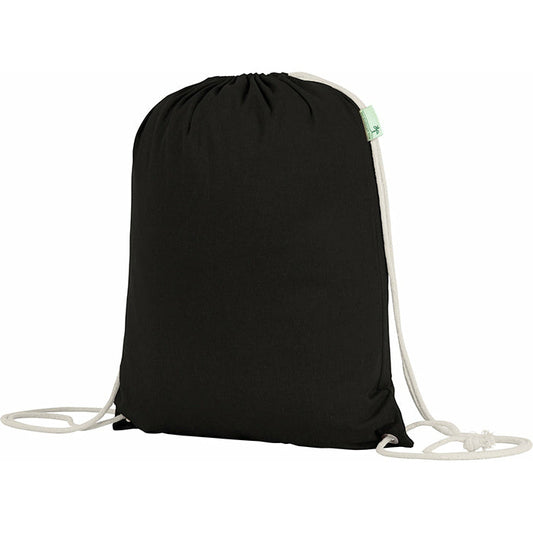Seabrook Eco Recycled Drawstring Bag Bags Black and White London