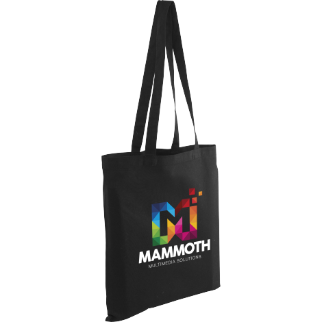 Coloured Kingsbridge 5oz Cotton Tote Bag Cotton & Jute Bags Black and White London