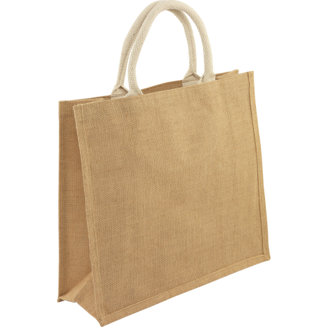 Medium Jute Bag Black and White London