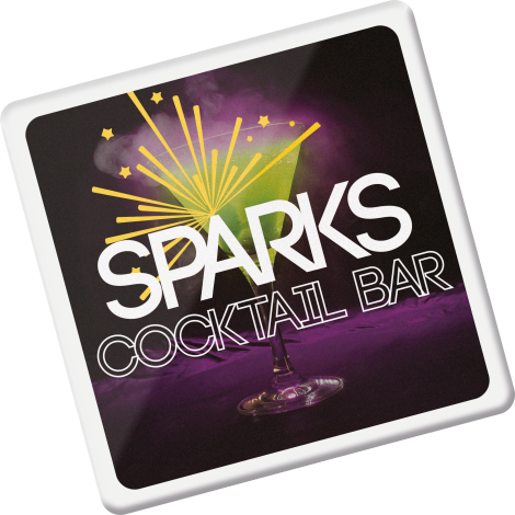 Recycled Coaster Mouse Mats & Coasters Black and White London