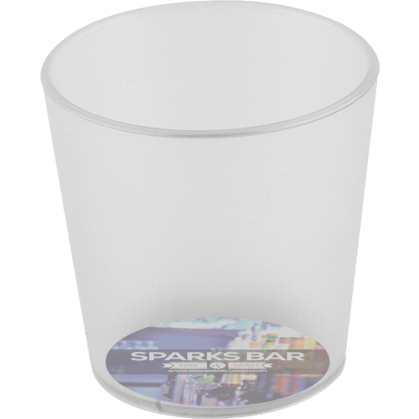 Plastic Shot Glass Black and White London