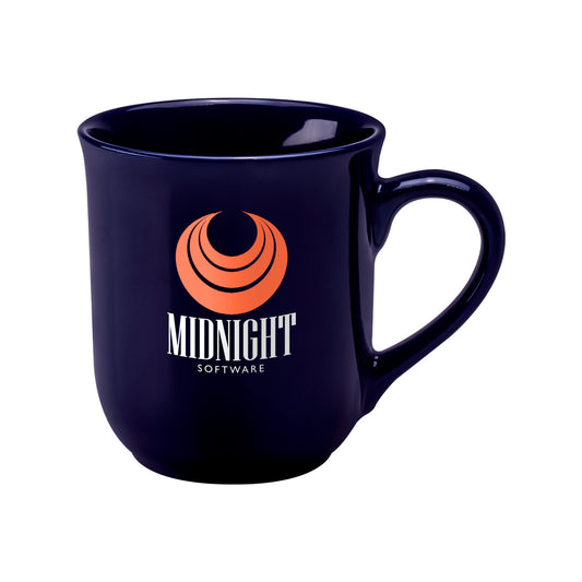 Bell Midnight Blue Blue Ceramic Mugs Black and White London