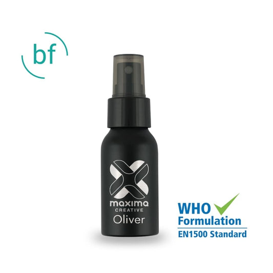 Black Aluminium 50ml Hand Sanitiser Spray Hand Sanitisers Black and White London