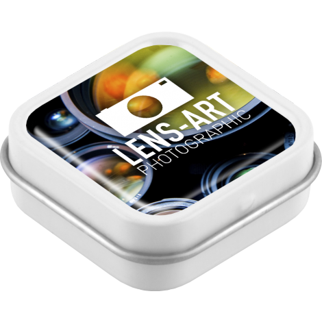 Domed Mint Tin  Black and White London