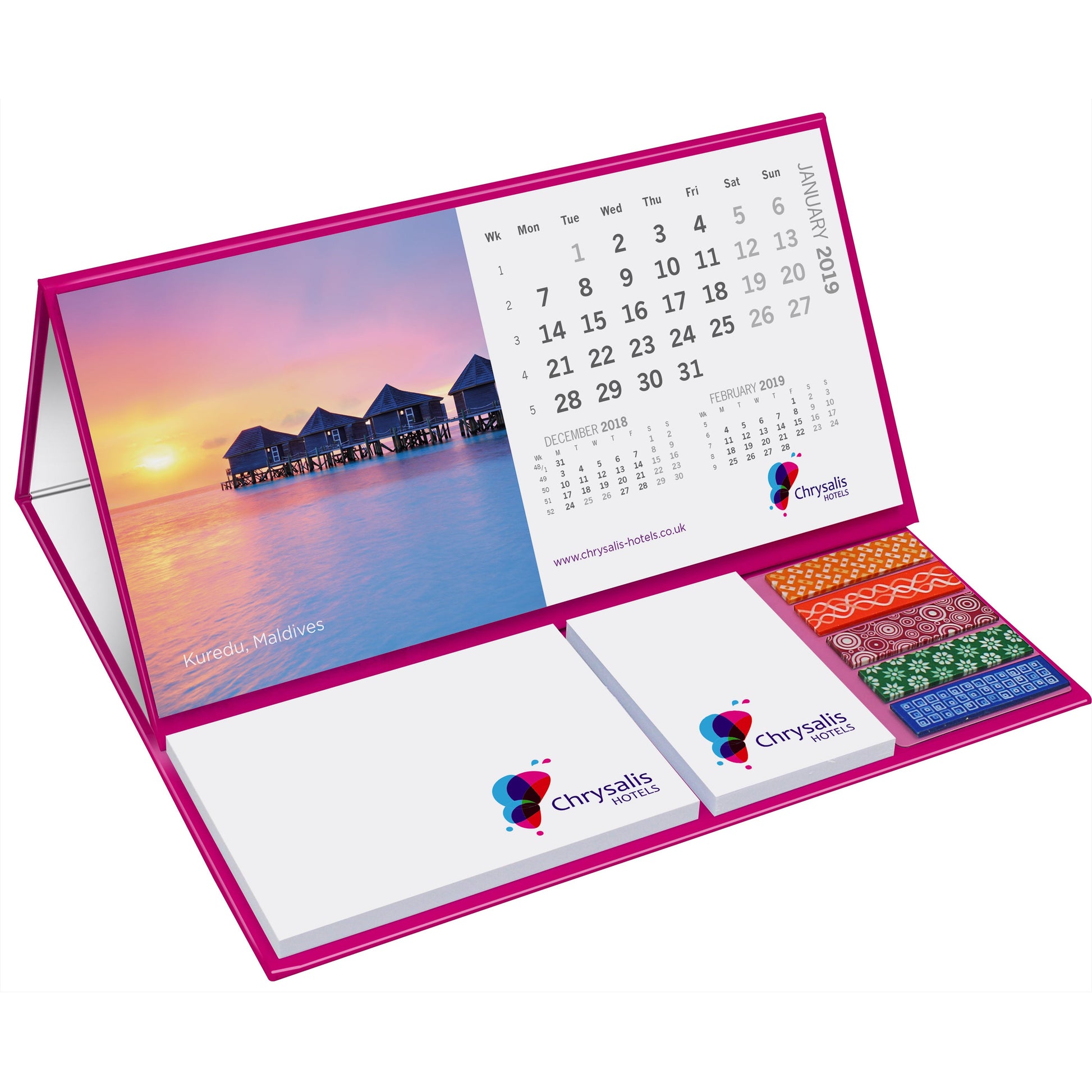 Pattern Tabs for Calendar  Black and White London