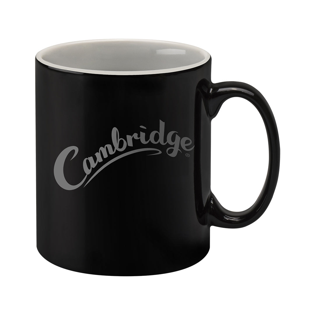 Cambridge Duo Black Black Ceramic Mugs Black and White London