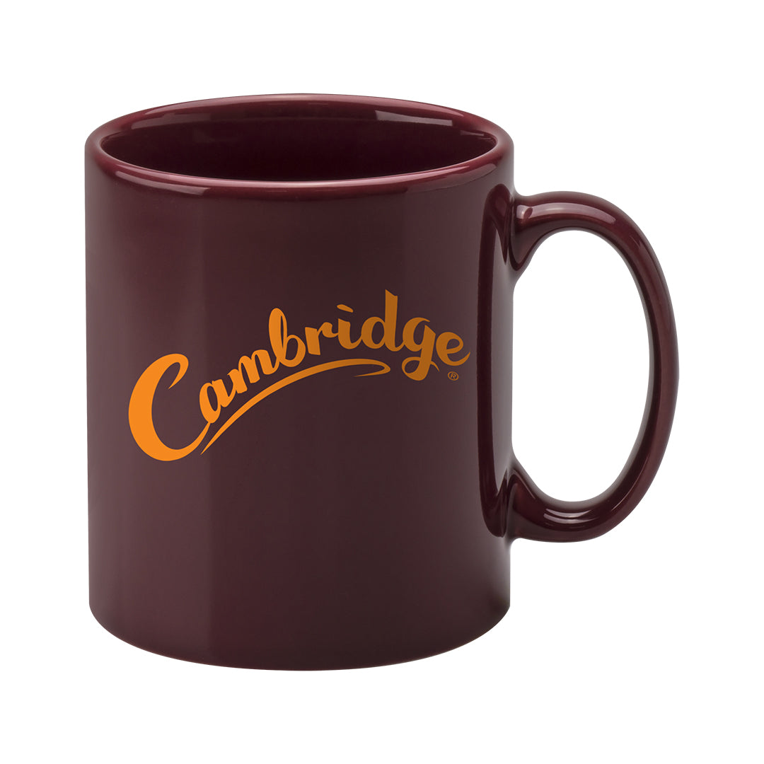 Cambridge Cranberry Red Ceramic Mugs Black and White London
