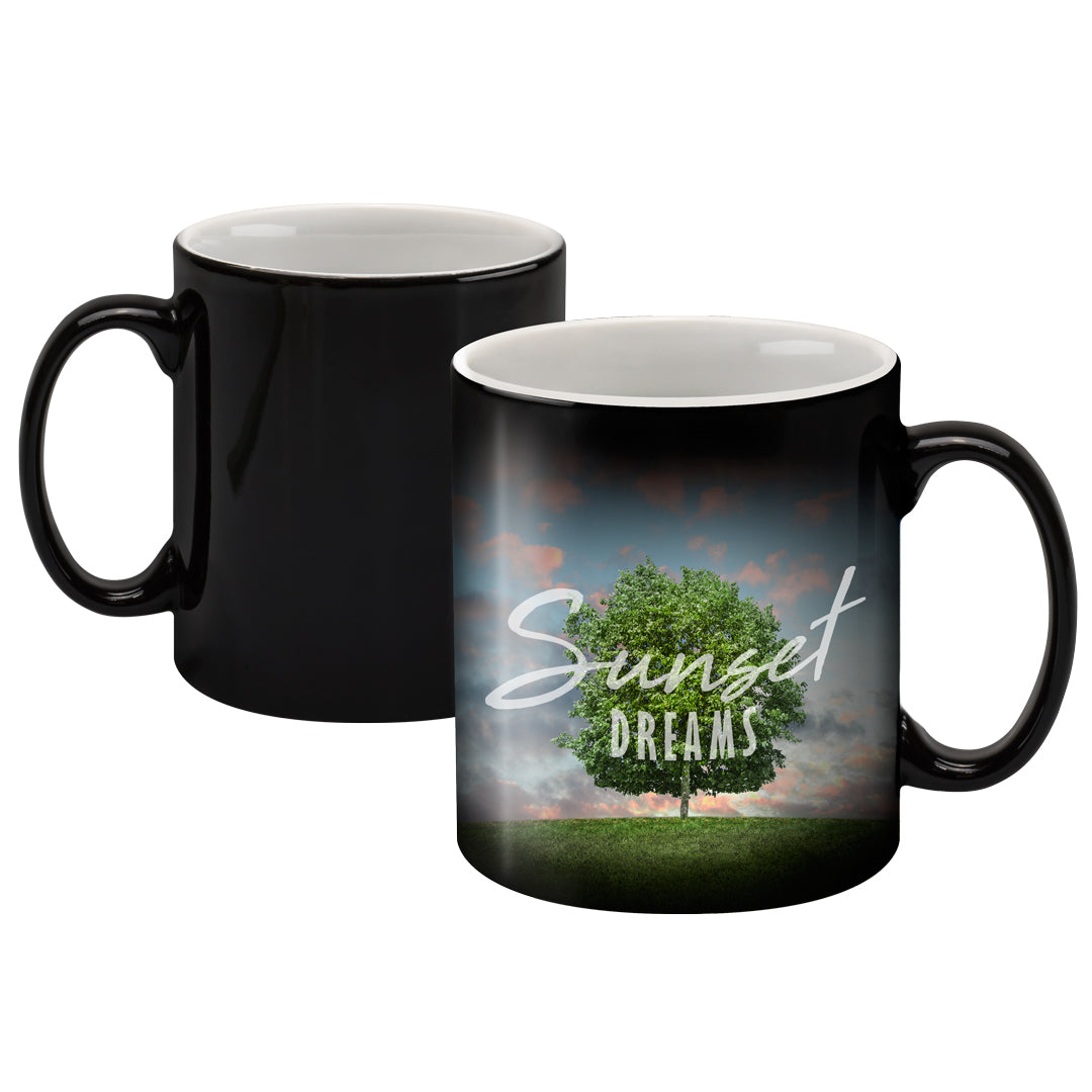 Black Heat Change Magic Heat Change Mugs Black and White London