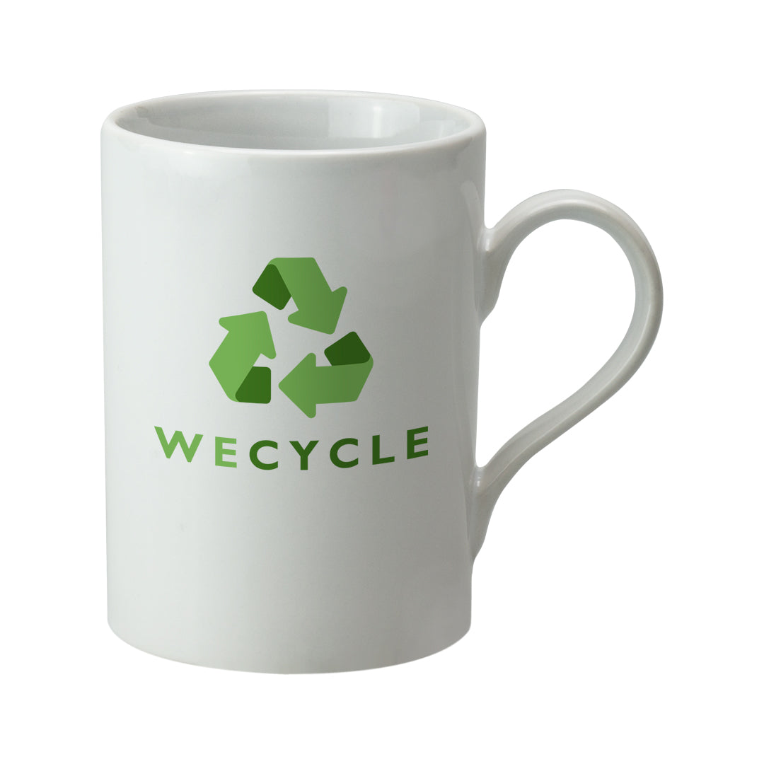 Can White Bone China Mugs Black and White London