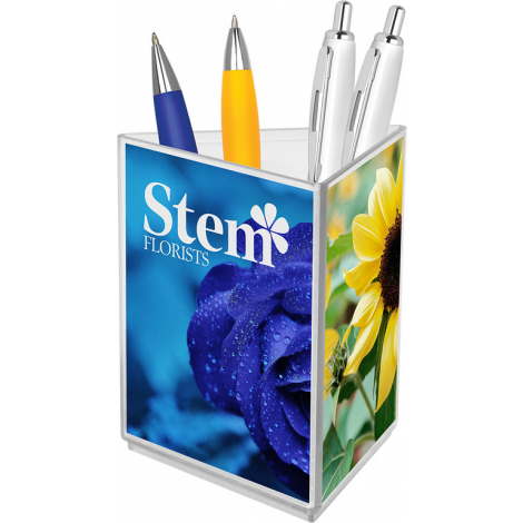 Triad Pen Pot  Black and White London